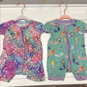 Set of 2 Little Sleepies Shorty Zippies